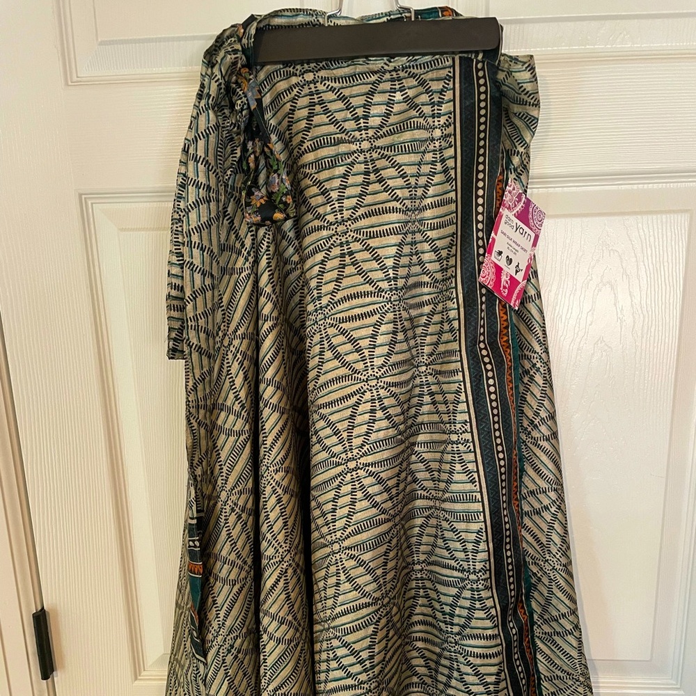 Darn Good Yarn upcycled sari wrap skirt